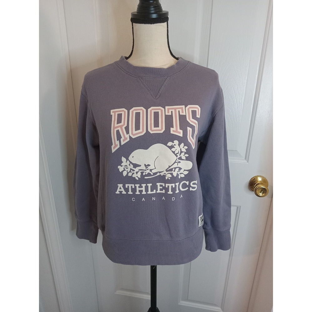 ROOTS CANADA Athletics Size XXSMALL ‎ Classic Beaver Logo Crew Neck Sweatshirt